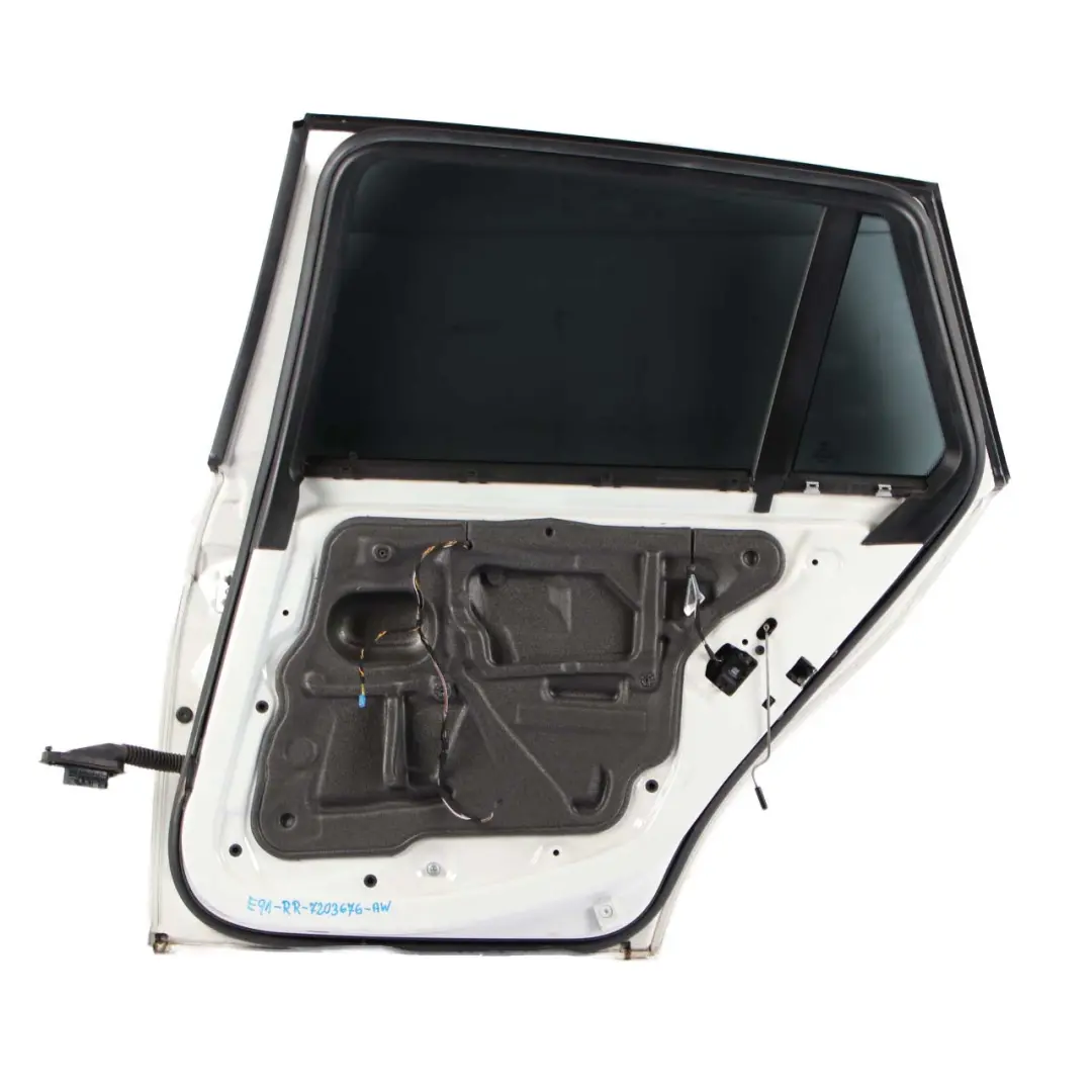 Door Rear Right O/S Alpinweiss Alpine White 3 - 300 to BMW 3 E91 Touring with Part number 7203676 BMW 3 E91 Touring Door Rear Right O/S Alpinweiss Alpine White 3 - 300 - SKU 7203676-AW - Part number 7203676