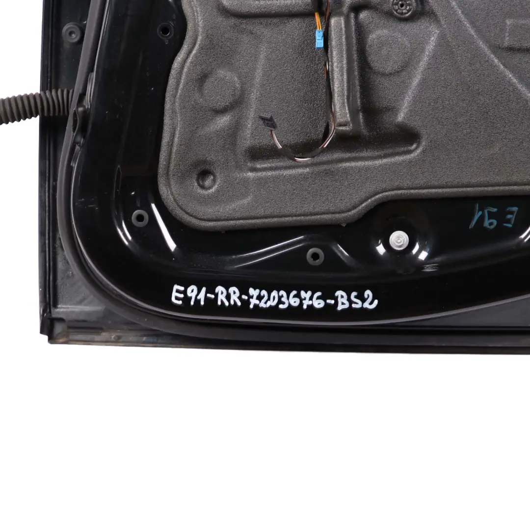 BMW 3 Series E91 Touring Door Rear Right O/S Black Sapphire Metallic - 475 - SKU 7203676-BS2 - Part number 7203676