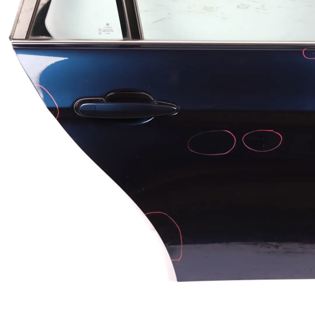 Door Rear Right O/S Touring Tiefseeblau Deep Sea Blue Metallic - A76 to BMW E91 with Part number 7203676 BMW E91 Door Rear Right O/S Touring Tiefseeblau Deep Sea Blue Metallic - A76 - SKU 7203676-DSB - Part number 7203676