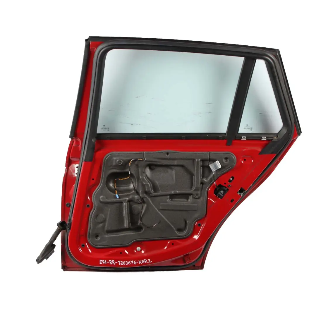 Door Rear Right O/S Karmesinrot Crimson Red - A61 to BMW 3 E91 Touring 2 with Part number 7203676 BMW 3 E91 Touring 2 Door Rear Right O/S Karmesinrot Crimson Red - A61 - SKU 7203676-KAR2 - Part number 7203676