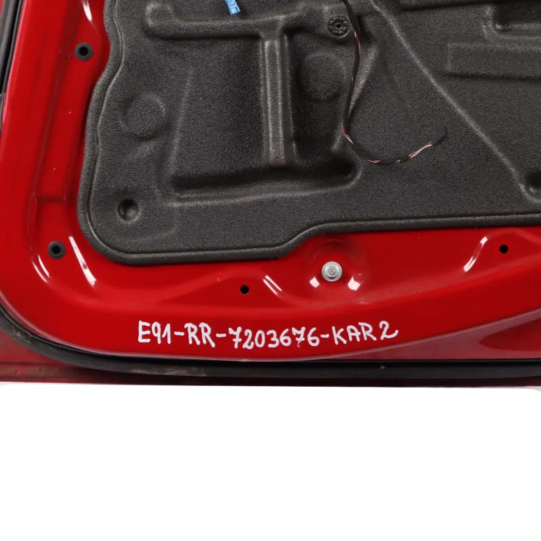 Door Rear Right O/S Karmesinrot Crimson Red - A61 to BMW 3 E91 Touring 2 with Part number 7203676 BMW 3 E91 Touring 2 Door Rear Right O/S Karmesinrot Crimson Red - A61 - SKU 7203676-KAR2 - Part number 7203676
