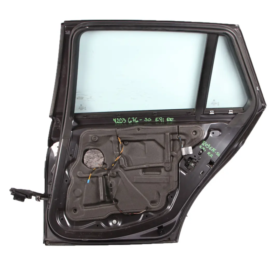 Door Rear Right O/S Spacegrau Space Grey Metallic - A52 to BMW E91 Touring with Part number 7203676 BMW E91 Touring Door Rear Right O/S Spacegrau Space Grey Metallic - A52 - SKU 7203676-SCG - Part number 7203676