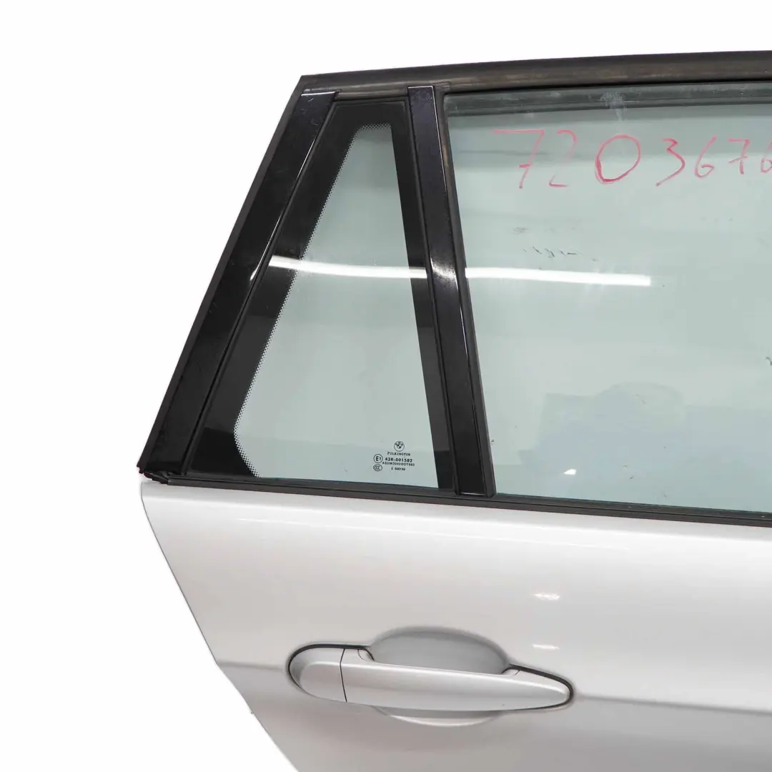 Door Rear Right O/S Titansilber Titan Silver Metallic - 354 to BMW 3 E91 Touring with Part number 7203676 BMW 3 E91 Touring Door Rear Right O/S Titansilber Titan Silver Metallic - 354 - SKU 7203676-TS3 - Part number 7203676