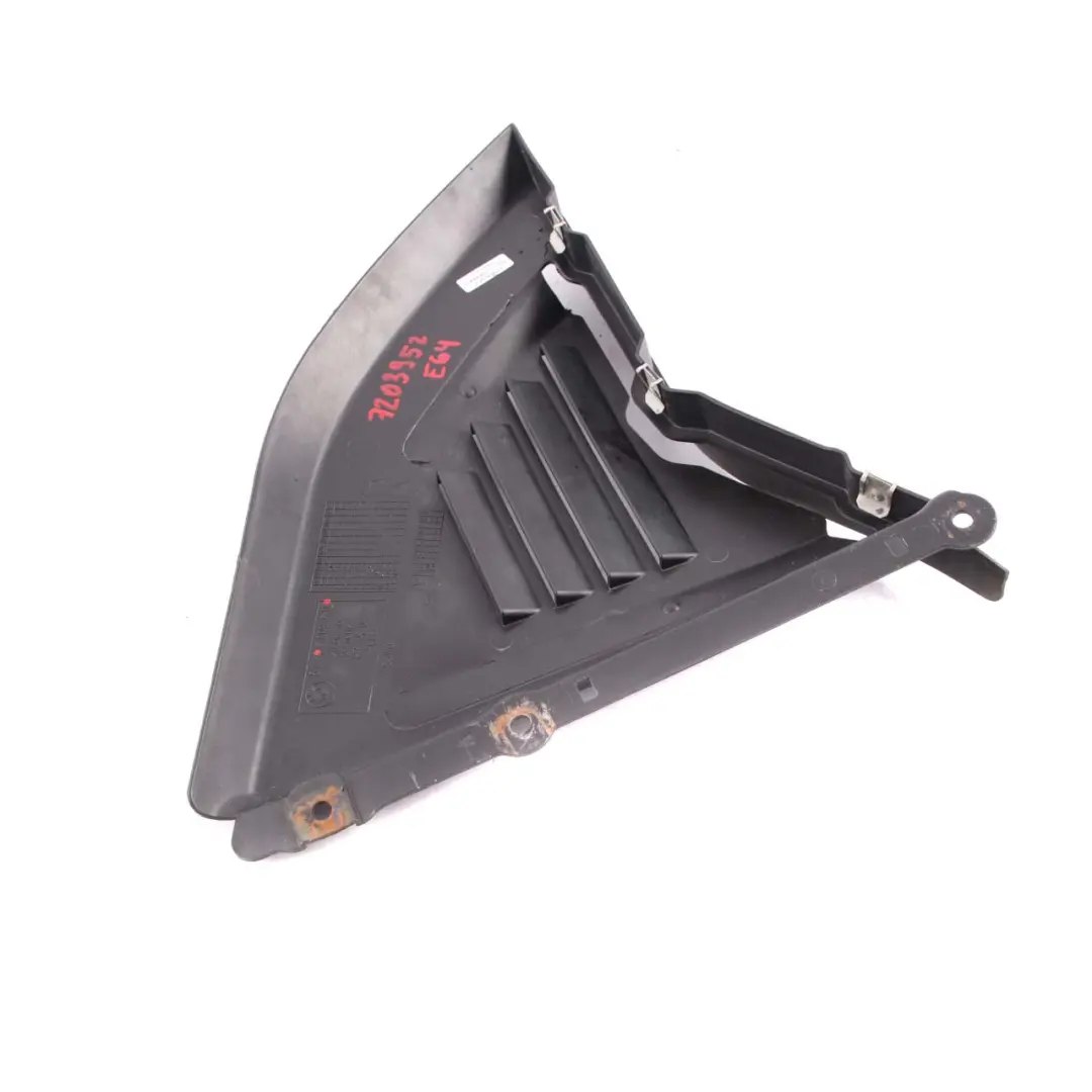 Tapa del suelo Compartimiento del motor inferior derecho 7009720 para BMW E63 E64 con número de pieza 7203952 BMW E63 E64 Tapa del suelo Compartimiento del motor inferior derecho 7009720 - SKU 7203952 - Número de pieza 7203952