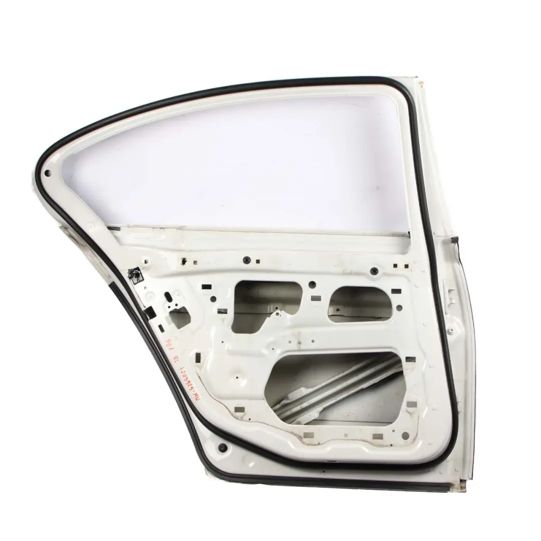 Door Rear Left N/S BMW F01 Mineralweiss Mineral White Metallic - A96 to with Part number 7203979 Door Rear Left N/S BMW F01 Mineralweiss Mineral White Metallic - A96 - SKU 7203979-MW - Part number 7203979