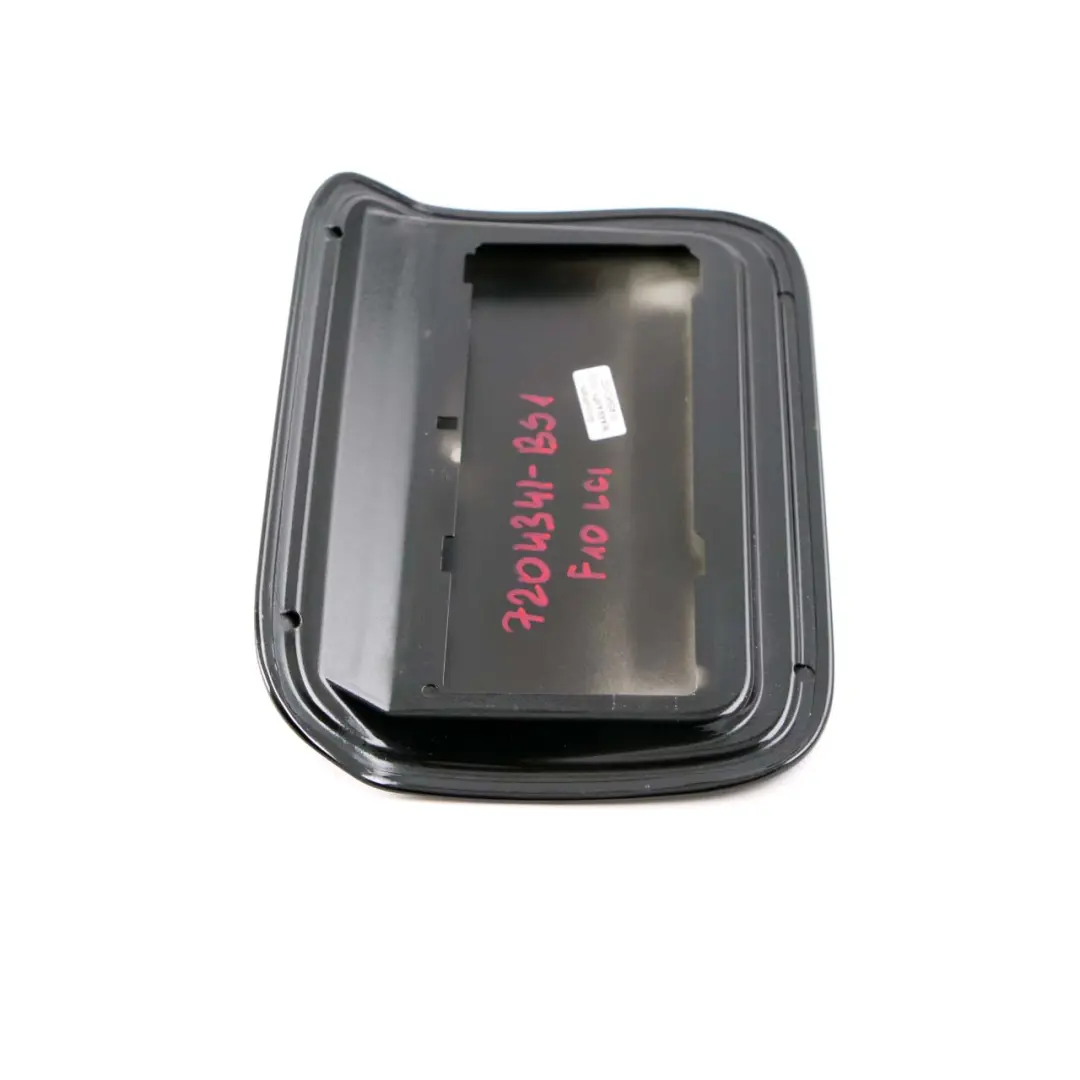 BMW 5 Series F10 LCI 1 Fuel Filler Fill In Flap Cover Black Sapphire 475 - SKU 7204341-BS1 - Part number 7204341