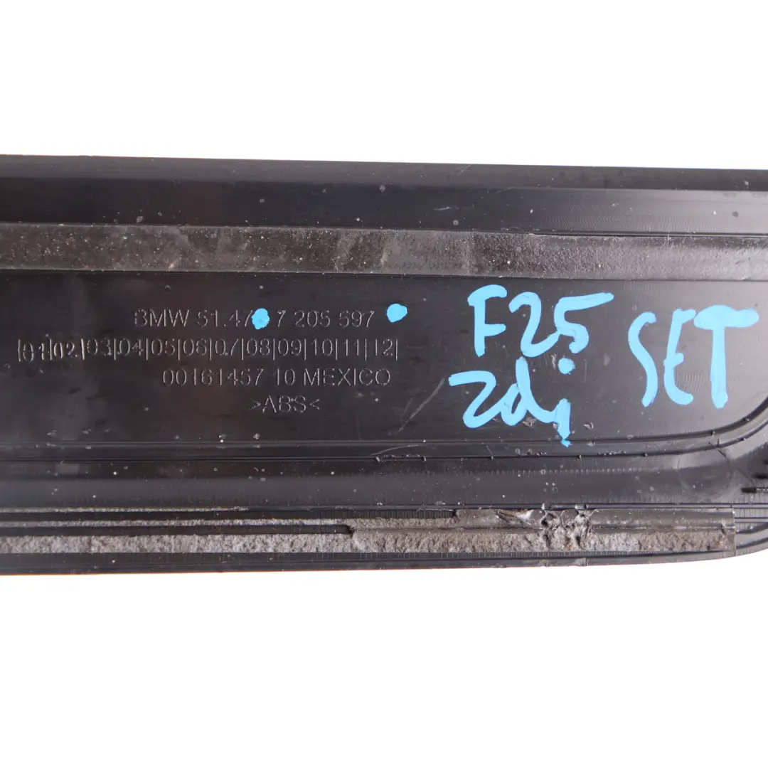 Zestaw Osłon Progów Przód Tył Lewa Prawa do BMW X3 F25 o numerze 7205597 BMW X3 F25 Zestaw Osłon Progów Przód Tył Lewa Prawa - SKU 7205597 - Numer Części 7205597