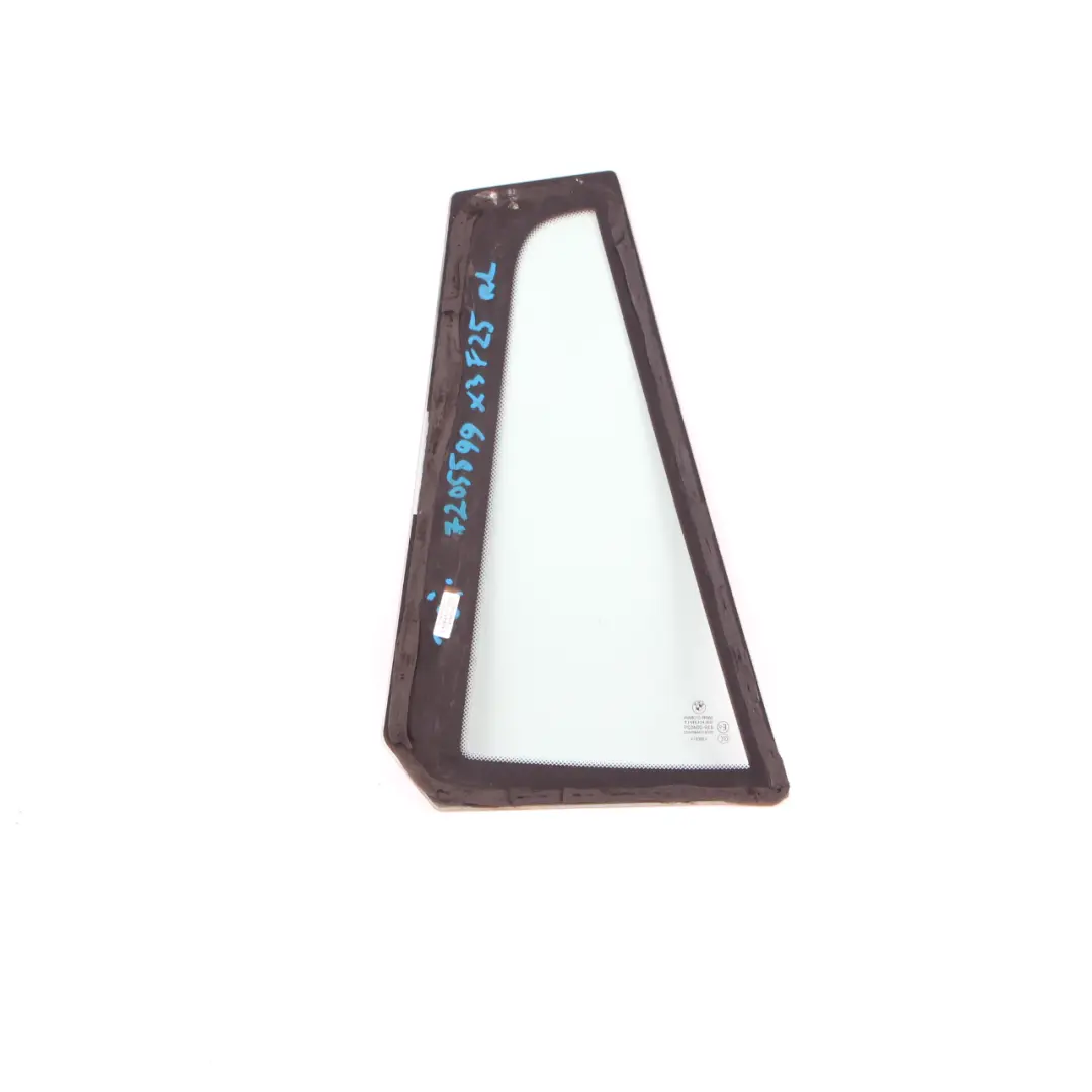 BMW X3 F25 Vetro Porta Lato Fisso Posteriore Sinistro Verde AS2 Vetro - SKU 7205599 - Numero di parte 7205599