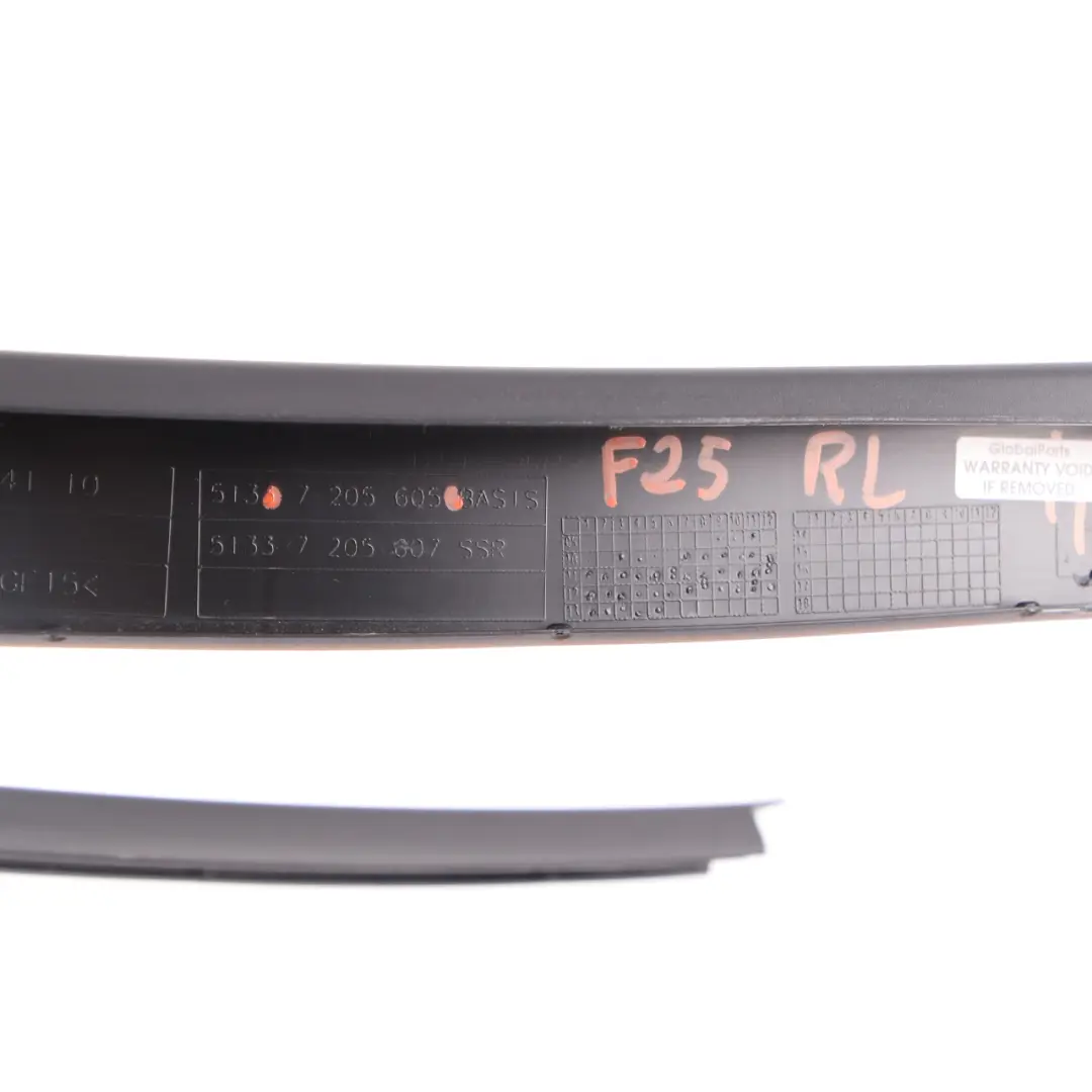 BMW X3 F25 Marco Ventana Puerta Trasera Recubrimiento Negro - SKU 7205605 - Número de pieza 7205605