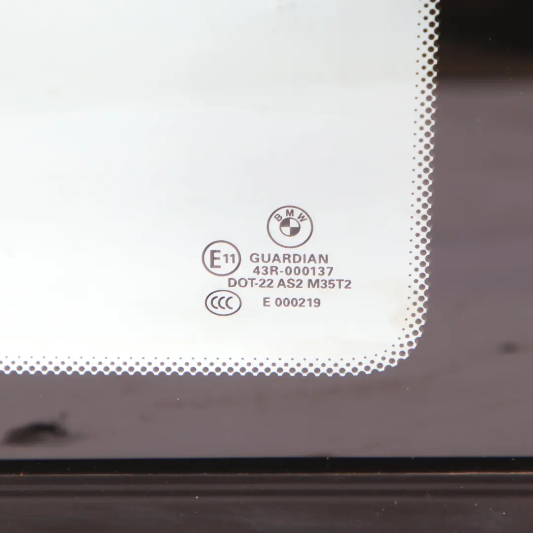 Window Glass Side Quarter Fixed Right O/S AS2 Green to BMW X3 F25 Rear with Part number 7205628 BMW X3 F25 Rear Window Glass Side Quarter Fixed Right O/S AS2 Green - SKU 7205628 - Part number 7205628