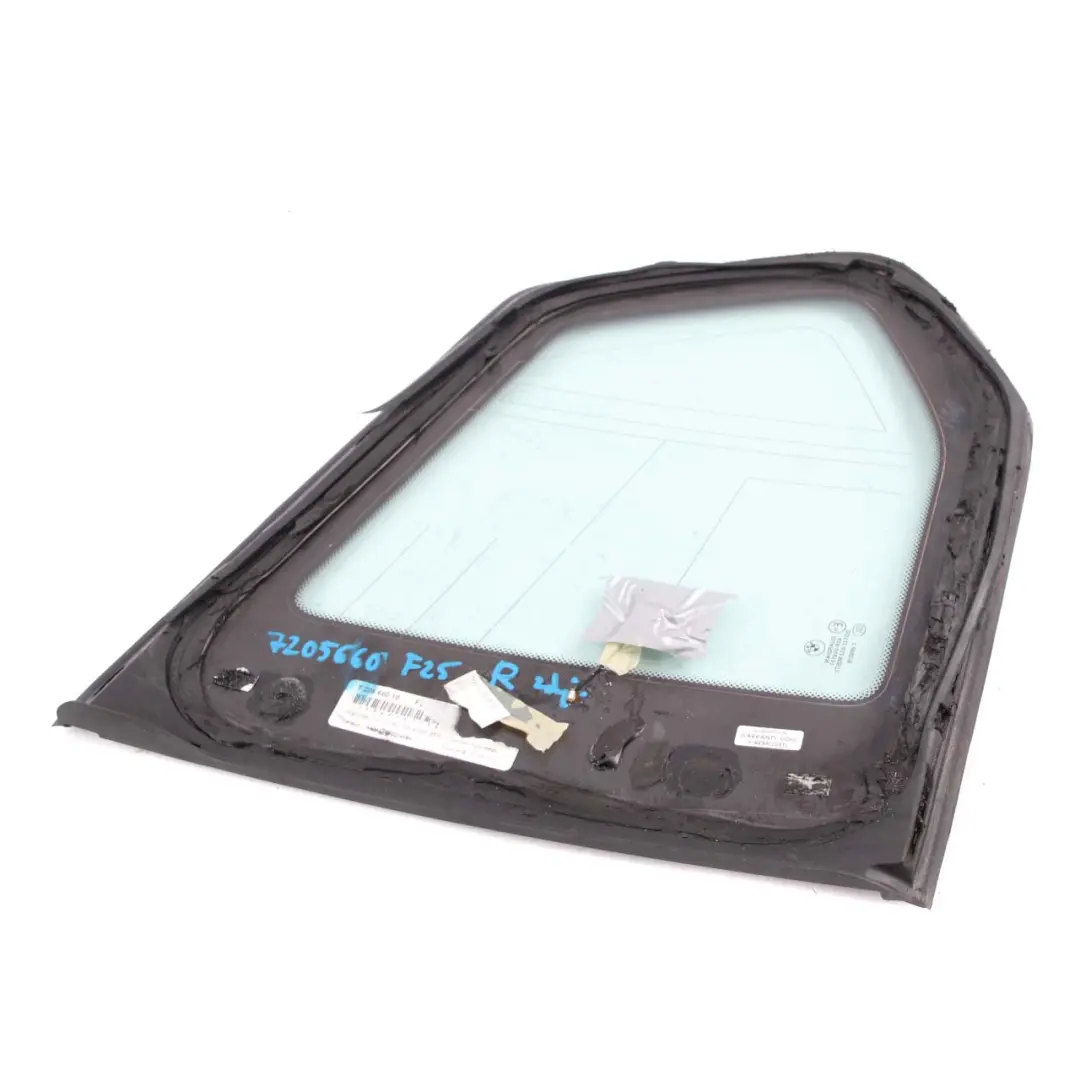 Side Fixed Window Glass Rear Right O/S AS2 Green to BMW X3 F25 with Part number 7205660 BMW X3 F25 Side Fixed Window Glass Rear Right O/S AS2 Green - SKU 7205660 - Part number 7205660