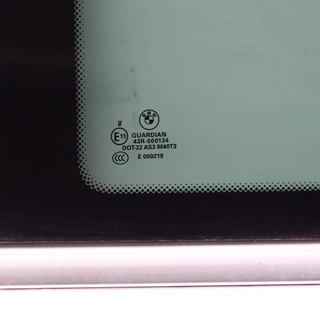 Vetro laterale fisso posteriore sinistro AS3 Cromo per BMW X3 F25 con numero di parte 7205663 BMW X3 F25 Vetro laterale fisso posteriore sinistro AS3 Cromo - SKU 7205663-1 - Numero di parte 7205663