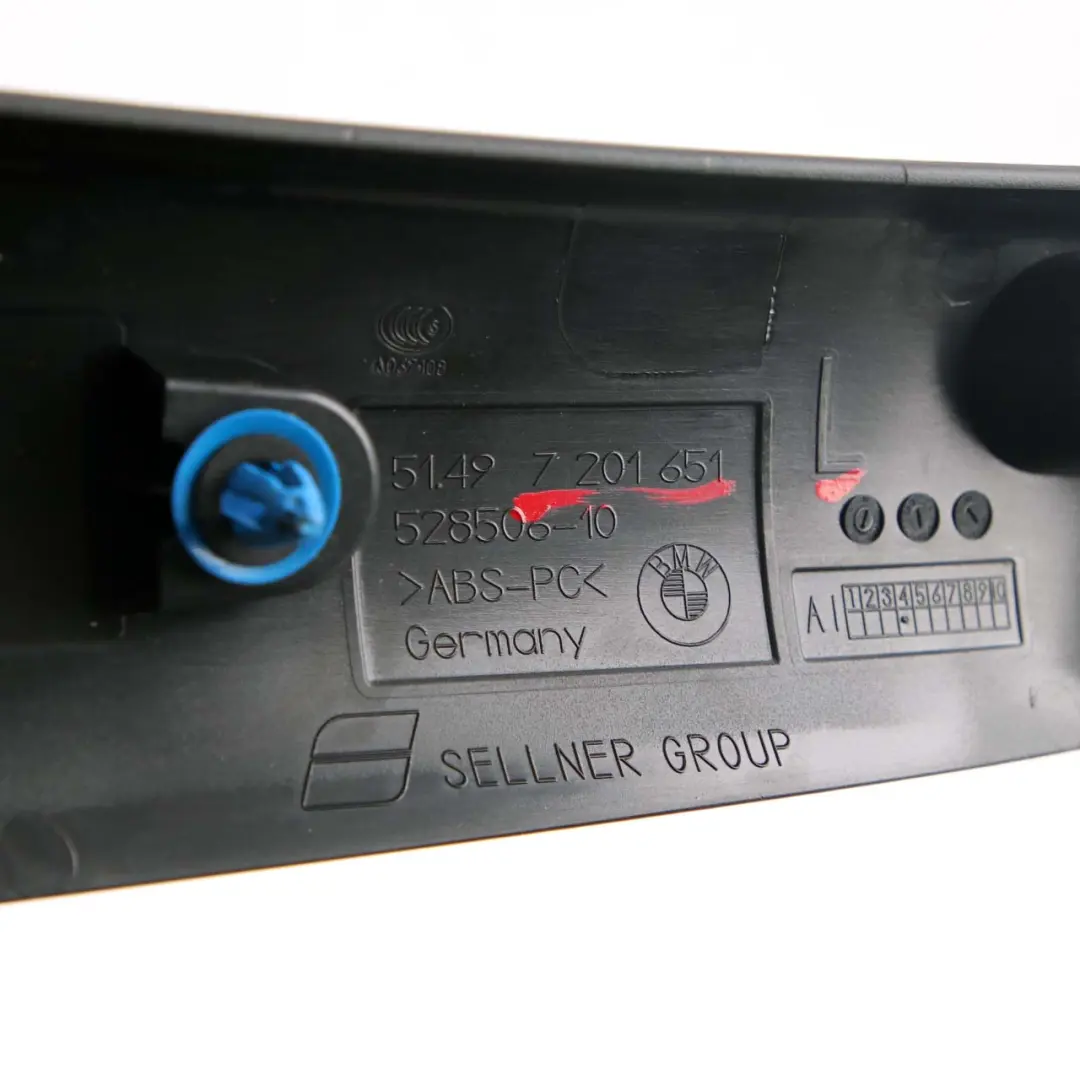 Trunk Lid Panel Rear Left N/S Tailgate Trim Cover Black 7201651 to BMW F07 with Part number 7205761 BMW F07 Trunk Lid Panel Rear Left N/S Tailgate Trim Cover Black 7201651 - SKU 7205761 - Part number 7205761