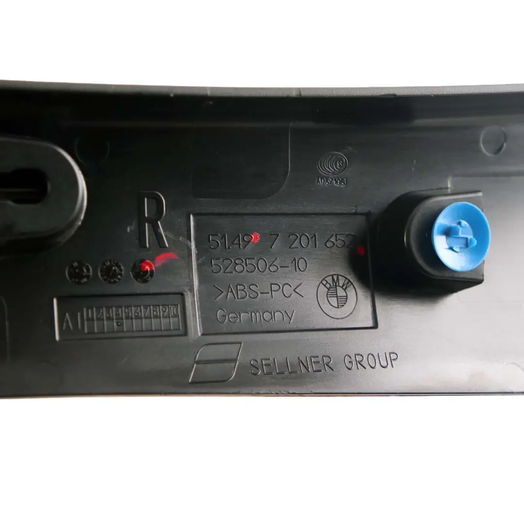 Trunk Lid Panel Rear Right O/S Tailgate Trim Cover Black 7201652 to BMW F07 with Part number 7205762 BMW F07 Trunk Lid Panel Rear Right O/S Tailgate Trim Cover Black 7201652 - SKU 7205762 - Part number 7205762