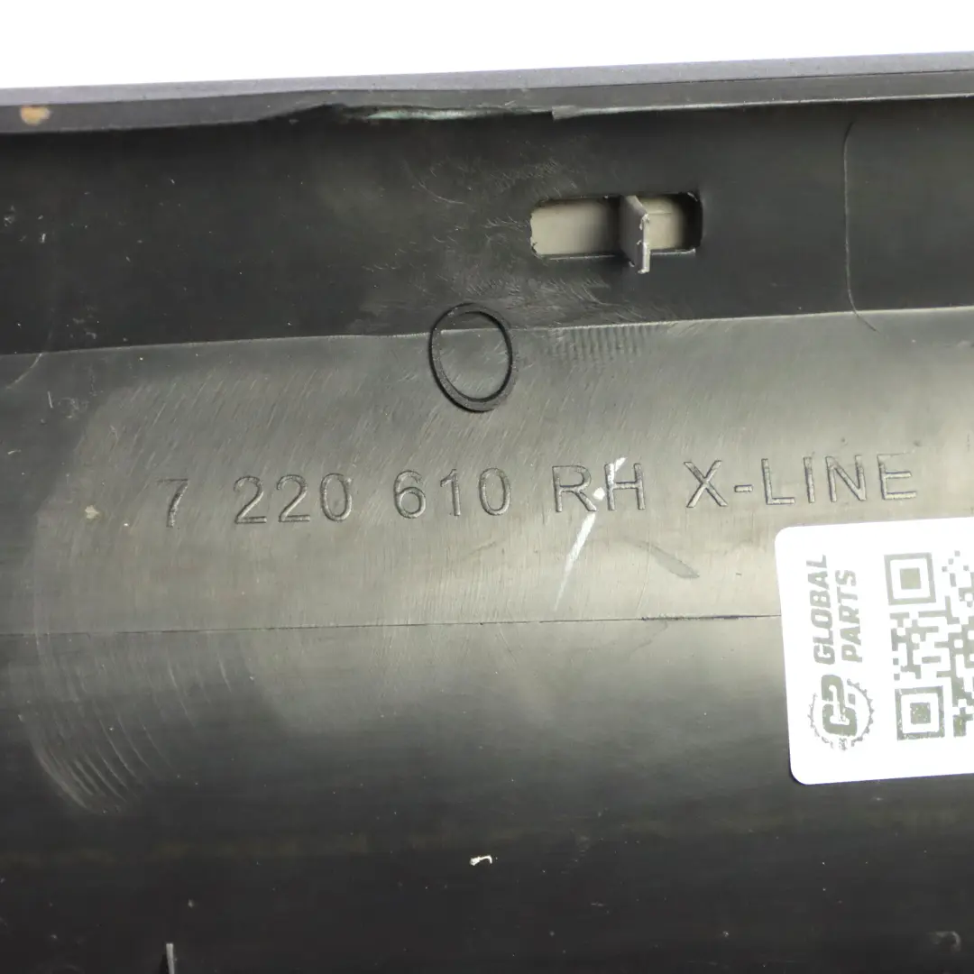 Modanatura Porta Pannello Rocker Copertura Anteriore Destra per BMW X3 F25 con numero di parte 7205780 BMW X3 F25 Modanatura Porta Pannello Rocker Copertura Anteriore Destra - SKU 7205780-1 - Numero di parte 7205780