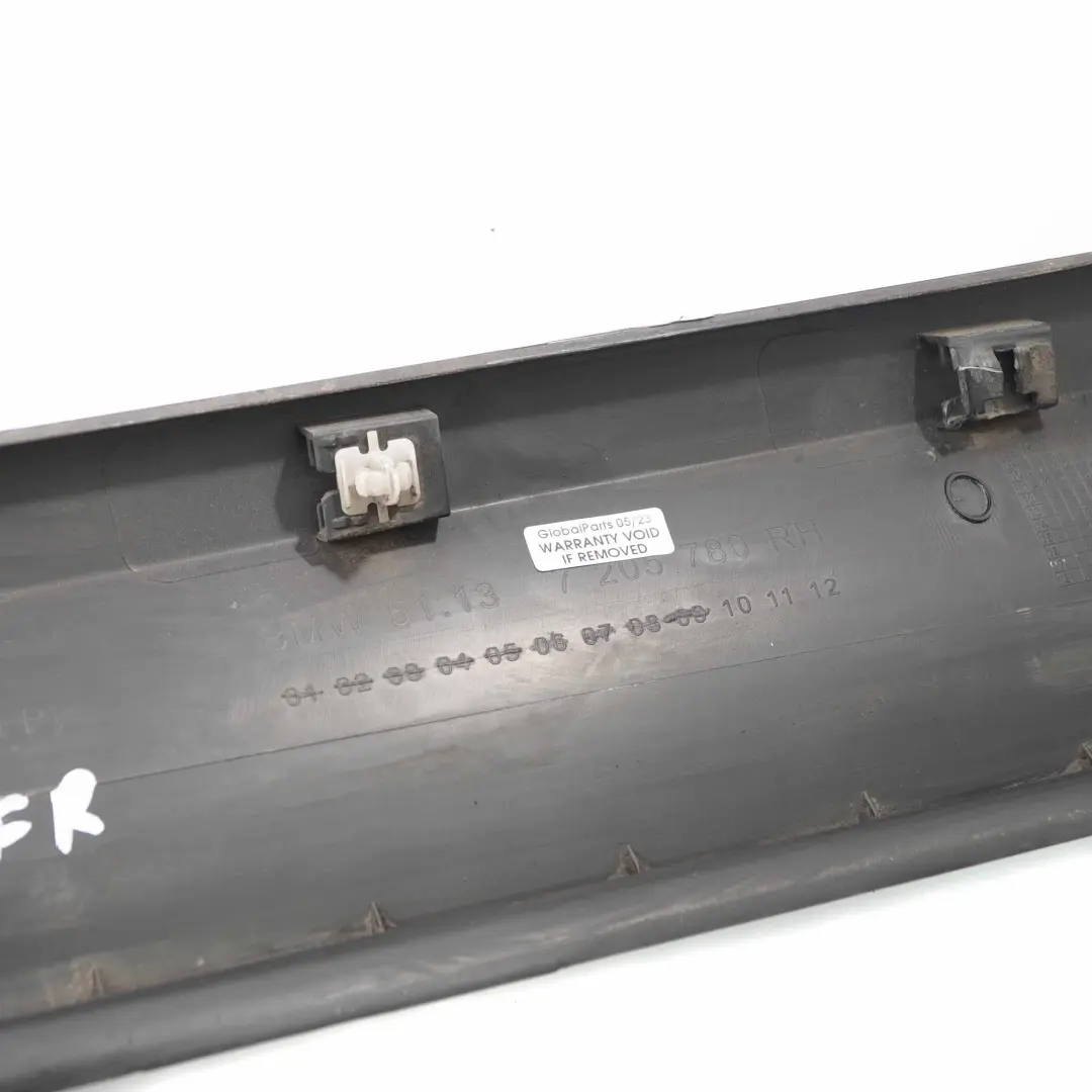 BMW X3 F25 Moulure de Porte Panneau de Bas de Porte Avant Droite - SKU 7205780 - Numéro de pièce 7205780