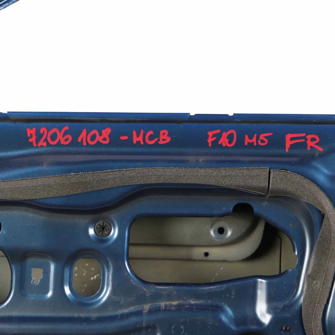 BMW F10 Door Front Right O/S F11 Monte Carlo Blue Metallic - B05 - SKU 7206108-MCB - Part number 7206108