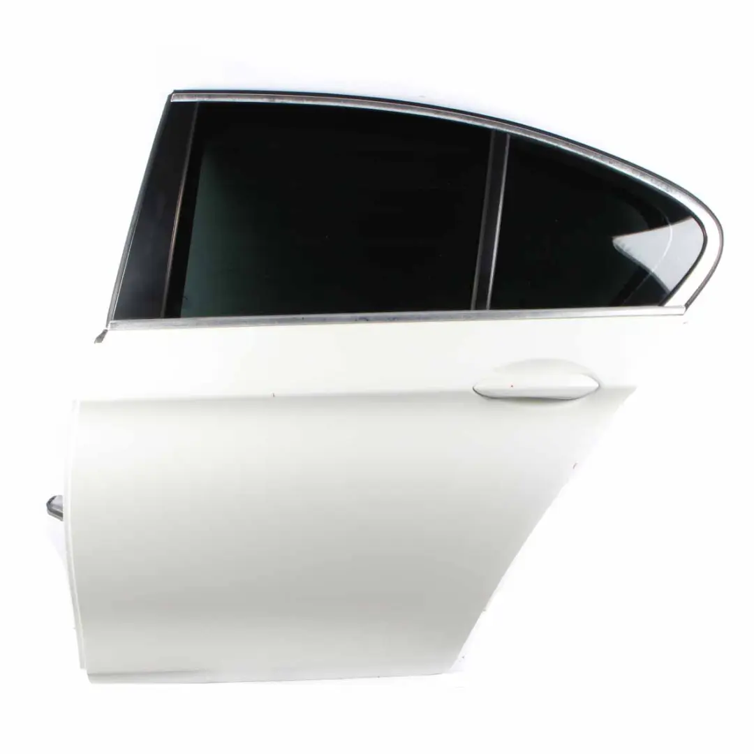 Door Rear Left N/S Covering Panel Alpinweiss Alpine White - 300 to BMW F10 with Part number 7206113 BMW F10 Door Rear Left N/S Covering Panel Alpinweiss Alpine White - 300 - SKU 7206113-AW - Part number 7206113