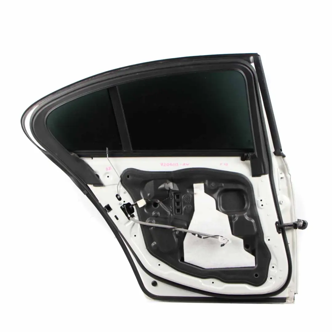 Door Rear Left N/S Covering Panel Alpinweiss Alpine White - 300 to BMW F10 with Part number 7206113 BMW F10 Door Rear Left N/S Covering Panel Alpinweiss Alpine White - 300 - SKU 7206113-AW - Part number 7206113