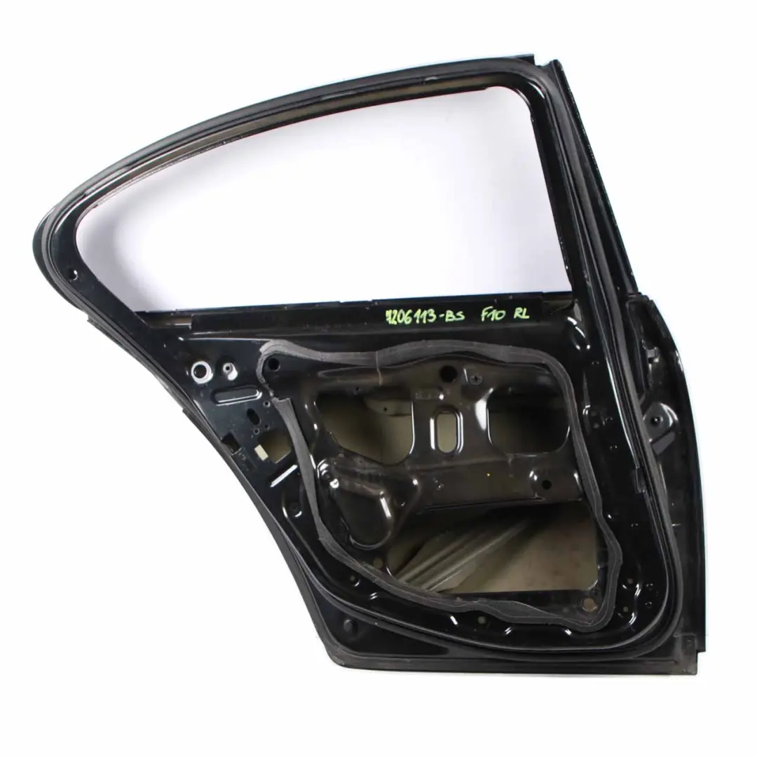 Door Rear Left N/S Black Sapphire Metallic - 475 to BMW F10 Saloon with Part number 7206113 BMW F10 Saloon Door Rear Left N/S Black Sapphire Metallic - 475 - SKU 7206113-BS - Part number 7206113