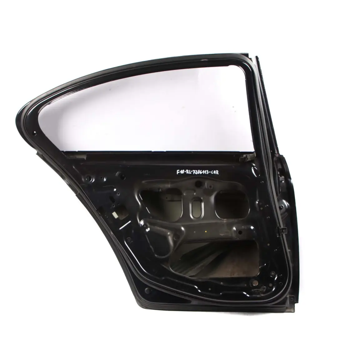 Door Rear Left N/S Carbonschwarz Carbon Black Metallic - 416 to BMW 5 F10 with Part number 7206113 BMW 5 F10 Door Rear Left N/S Carbonschwarz Carbon Black Metallic - 416 - SKU 7206113-CAR - Part number 7206113