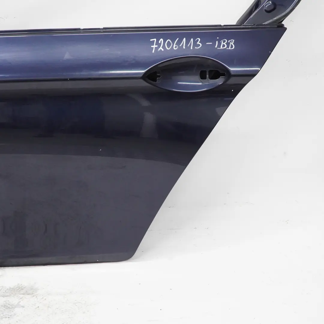 BMW F10 Porte Arrière Gauche Panneau de Recouvrement Bleu Impérial - A89 - SKU 7206113-IBB - Numéro de pièce 7206113