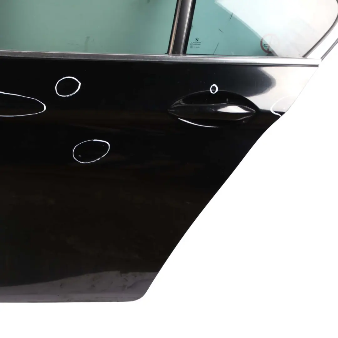 Door Rear Left N/S Covering Panel Schwarz 2 Black - 668 to BMW F10 with Part number 7206113 BMW F10 Door Rear Left N/S Covering Panel Schwarz 2 Black - 668 - SKU 7206113-SCH - Part number 7206113