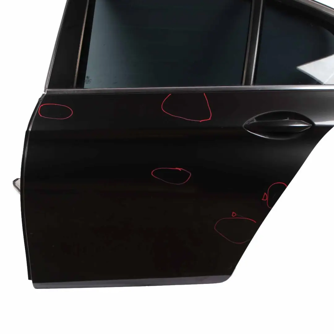 Door Rear Left N/S Covering Panel Sophistograu Grey Metallic - B90 to BMW F10 with Part number 7206113 BMW F10 Door Rear Left N/S Covering Panel Sophistograu Grey Metallic - B90 - SKU 7206113-SOP - Part number 7206113