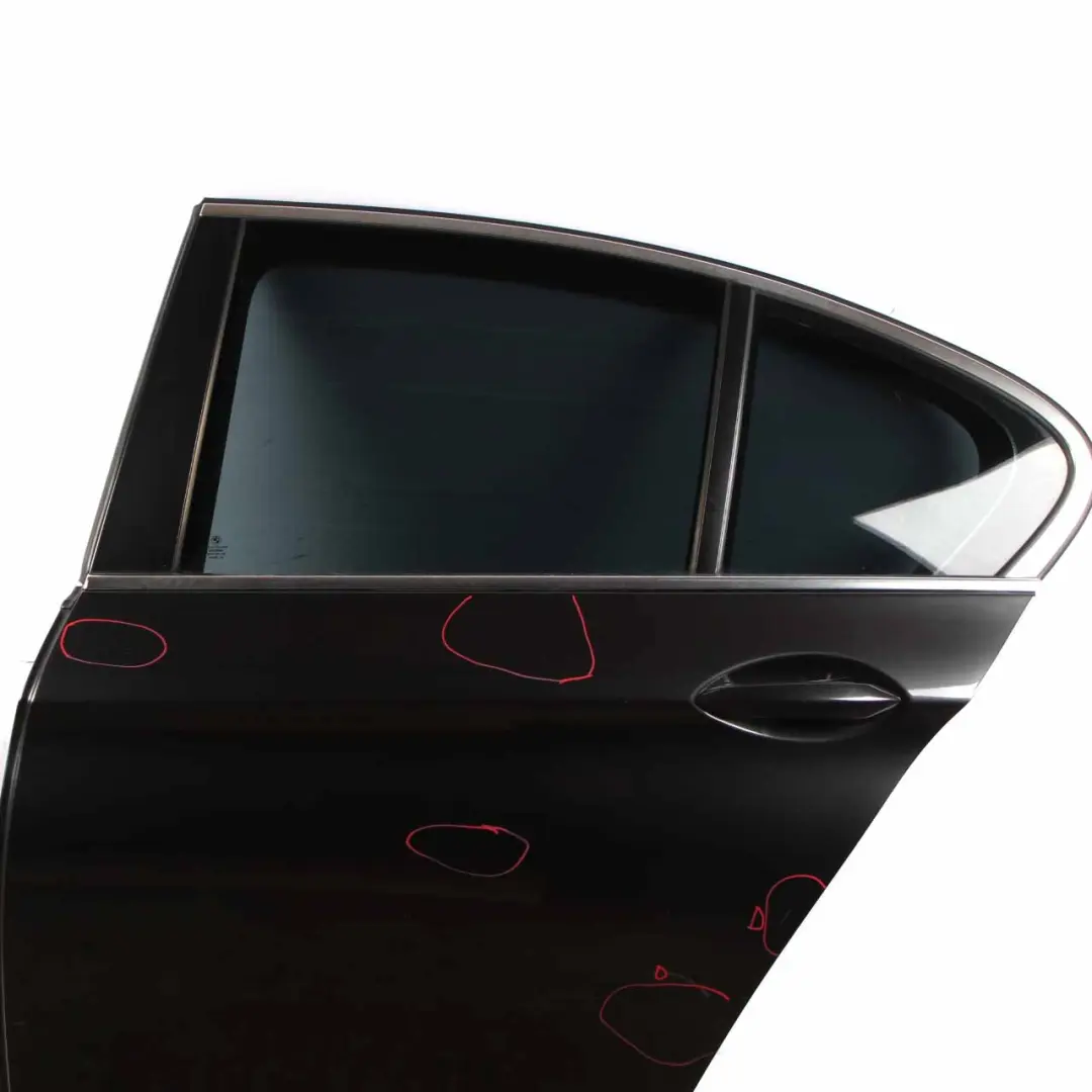 Door Rear Left N/S Covering Panel Sophistograu Grey Metallic - B90 to BMW F10 with Part number 7206113 BMW F10 Door Rear Left N/S Covering Panel Sophistograu Grey Metallic - B90 - SKU 7206113-SOP - Part number 7206113