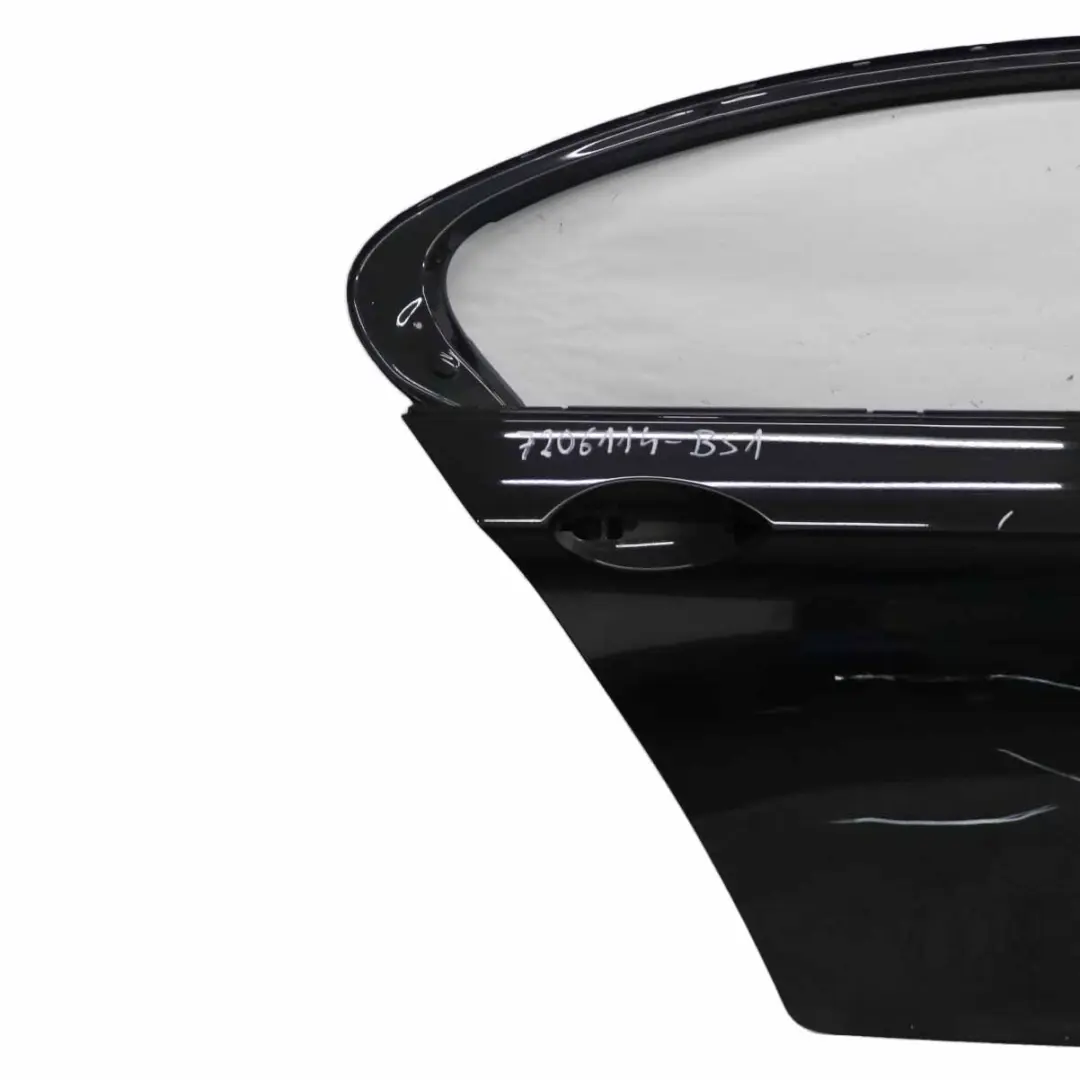 Door Rear Right O/S Saloon Black Sapphire Metallic - 475 to BMW F10 with Part number 7206114 BMW F10 Door Rear Right O/S Saloon Black Sapphire Metallic - 475 - SKU 7206114-BS1 - Part number 7206114