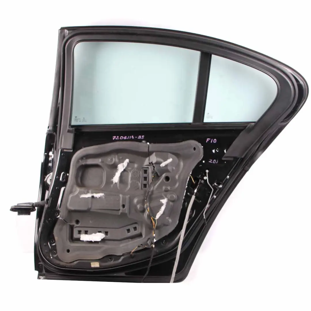 Door Rear Right O/S Saloon Black Sapphire Metallic - 475 to BMW F10 with Part number 7206114 BMW F10 Door Rear Right O/S Saloon Black Sapphire Metallic - 475 - SKU 7206114-BS - Part number 7206114