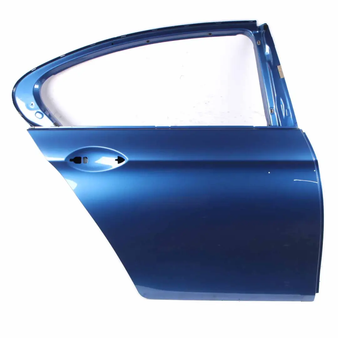 Door Rear Right O/S Saloon Monte Carlo Blue Metallic - B05 to BMW F10 with Part number 7206114 BMW F10 Door Rear Right O/S Saloon Monte Carlo Blue Metallic - B05 - SKU 7206114-MCB - Part number 7206114