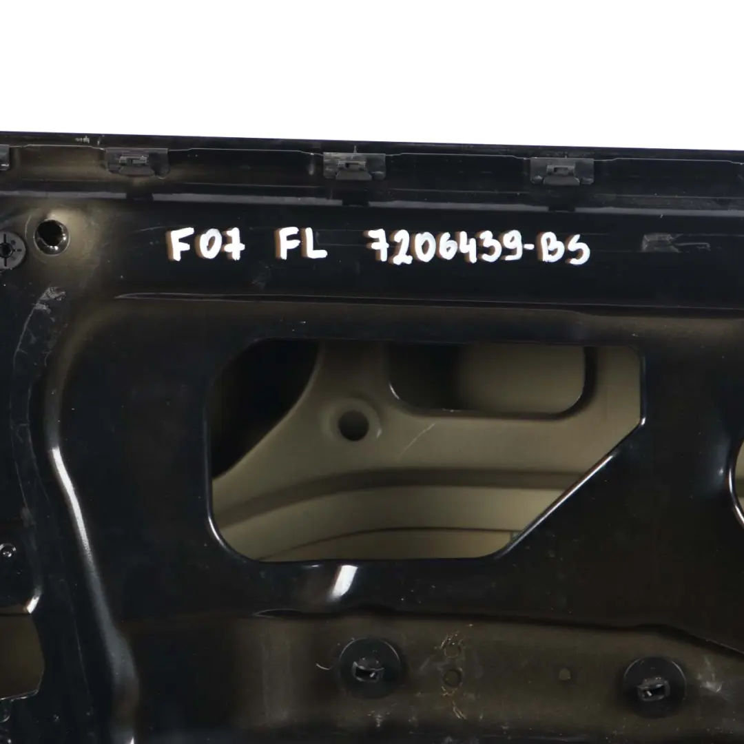 Door Front Left N/S BMW F07 GT Black Sapphire Metallic - 475 to with Part number 7206439 Door Front Left N/S BMW F07 GT Black Sapphire Metallic - 475 - SKU 7206439-BS - Part number 7206439