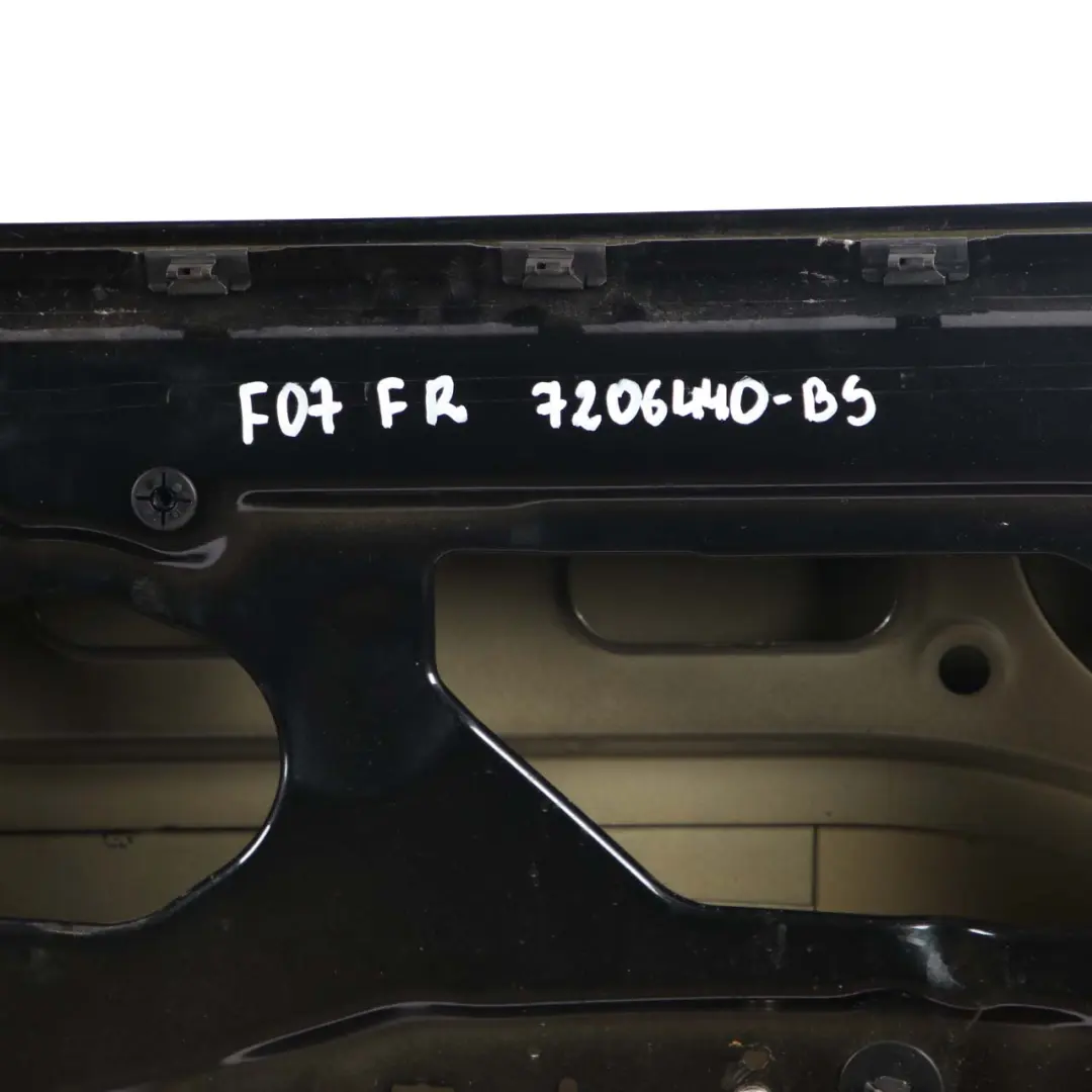 Door Front Right O/S BMW F07 GT Black Sapphire Metallic - 475 to with Part number 7206439 Door Front Right O/S BMW F07 GT Black Sapphire Metallic - 475 - SKU 7206440-BS - Part number 7206439