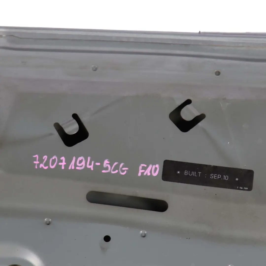 Hood Bonnet BMW F10 Aluminium Cover Panel Spacegrau Grey Metallic - A52 - SKU 7207194-SCG - Part number 7207194