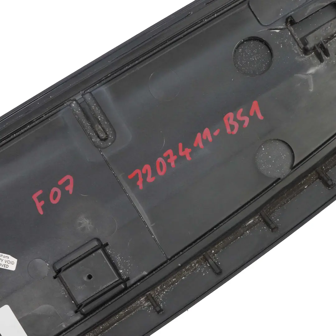 Spoiler BMW F07 Cover Panel Top Trunk Lid Gran Turismo Black Sapphire 475 to Rear with Part number 7207411 Rear Spoiler BMW F07 Cover Panel Top Trunk Lid Gran Turismo Black Sapphire 475 - SKU 7207411-BS1 - Part number 7207411