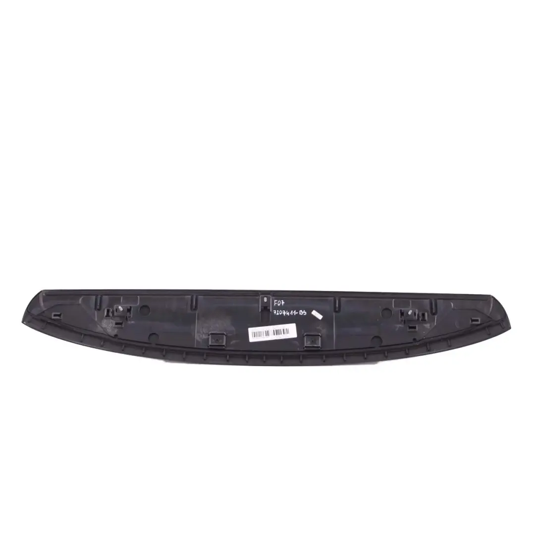 Spoiler BMW F07 Cover Panel Top Trunk Lid Gran Turismo Black Sapphire 475 to Rear with Part number 7207411 Rear Spoiler BMW F07 Cover Panel Top Trunk Lid Gran Turismo Black Sapphire 475 - SKU 7207411-BS - Part number 7207411