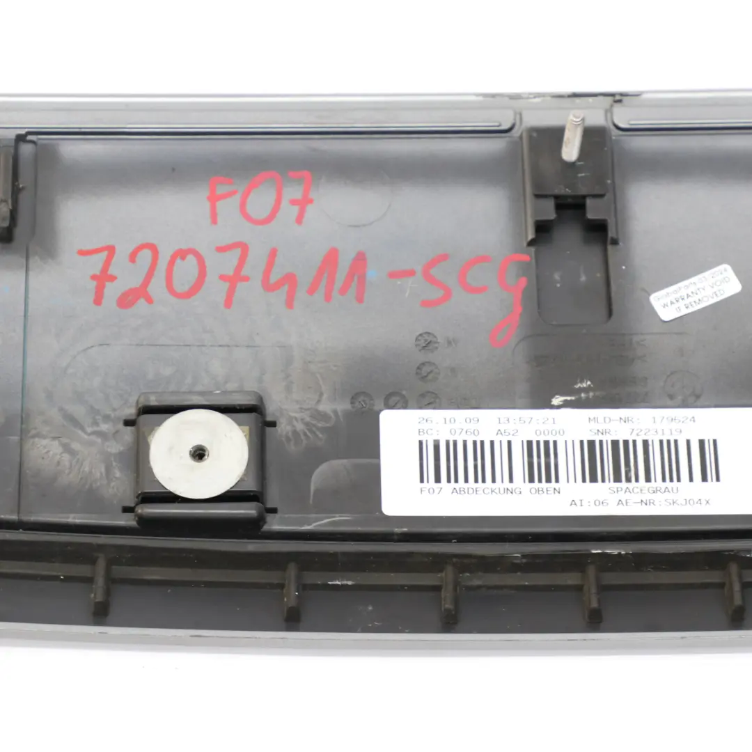 BMW F07 GT Heck spoiler Kofferraum deckel abdeckung Space Grau Metallic - A52 - SKU 7207411-SCG - Teilenummer 7207411
