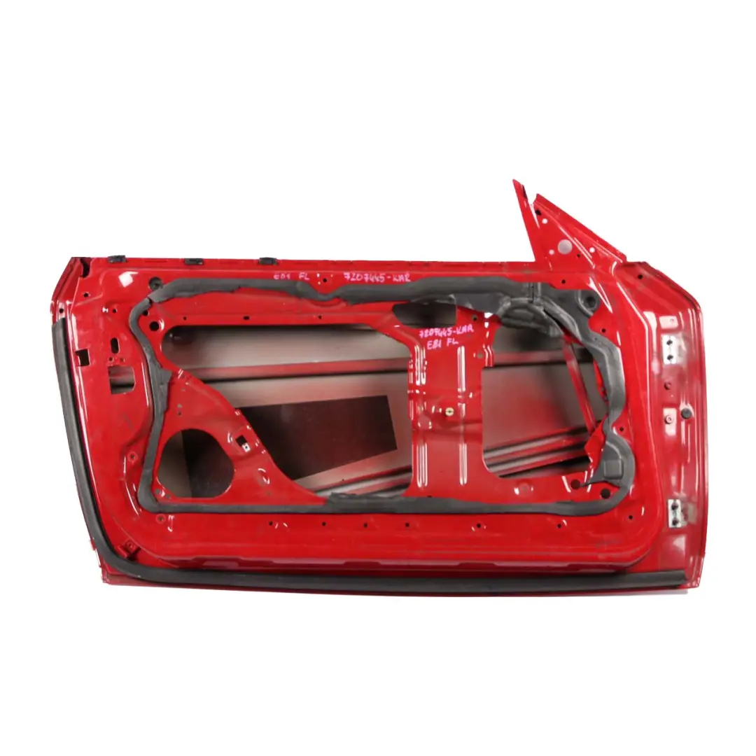 Door Front Left N/S E82 E88 Karmesinrot Crimson Red - A61 to BMW E81 with Part number 7207445 BMW E81 Door Front Left N/S E82 E88 Karmesinrot Crimson Red - A61 - SKU 7207445-KAR - Part number 7207445