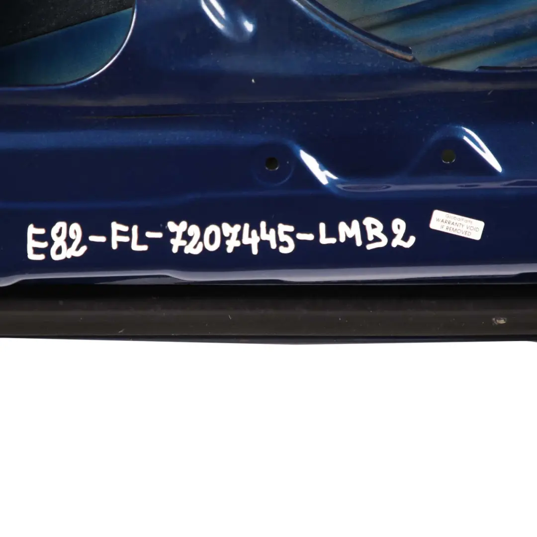 Door Front Left N/S Le Mans Blau Blue Metallic - 381 to BMW 1 E81 E82 E88 2 with Part number 7207445 BMW 1 E81 E82 E88 2 Door Front Left N/S Le Mans Blau Blue Metallic - 381 - SKU 7207445-LMB2 - Part number 7207445