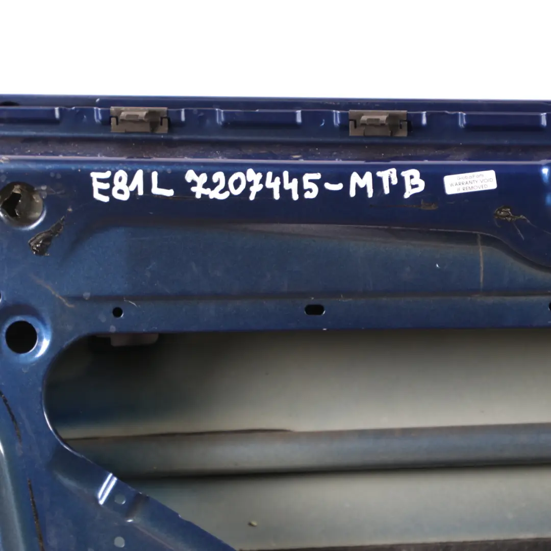 Door Front Left N/S Montegoblau Montego Blue Metallic - A51 to BMW 1 E81 E82 E88 with Part number 7207445 BMW 1 E81 E82 E88 Door Front Left N/S Montegoblau Montego Blue Metallic - A51 - SKU 7207445-MTB - Part number 7207445