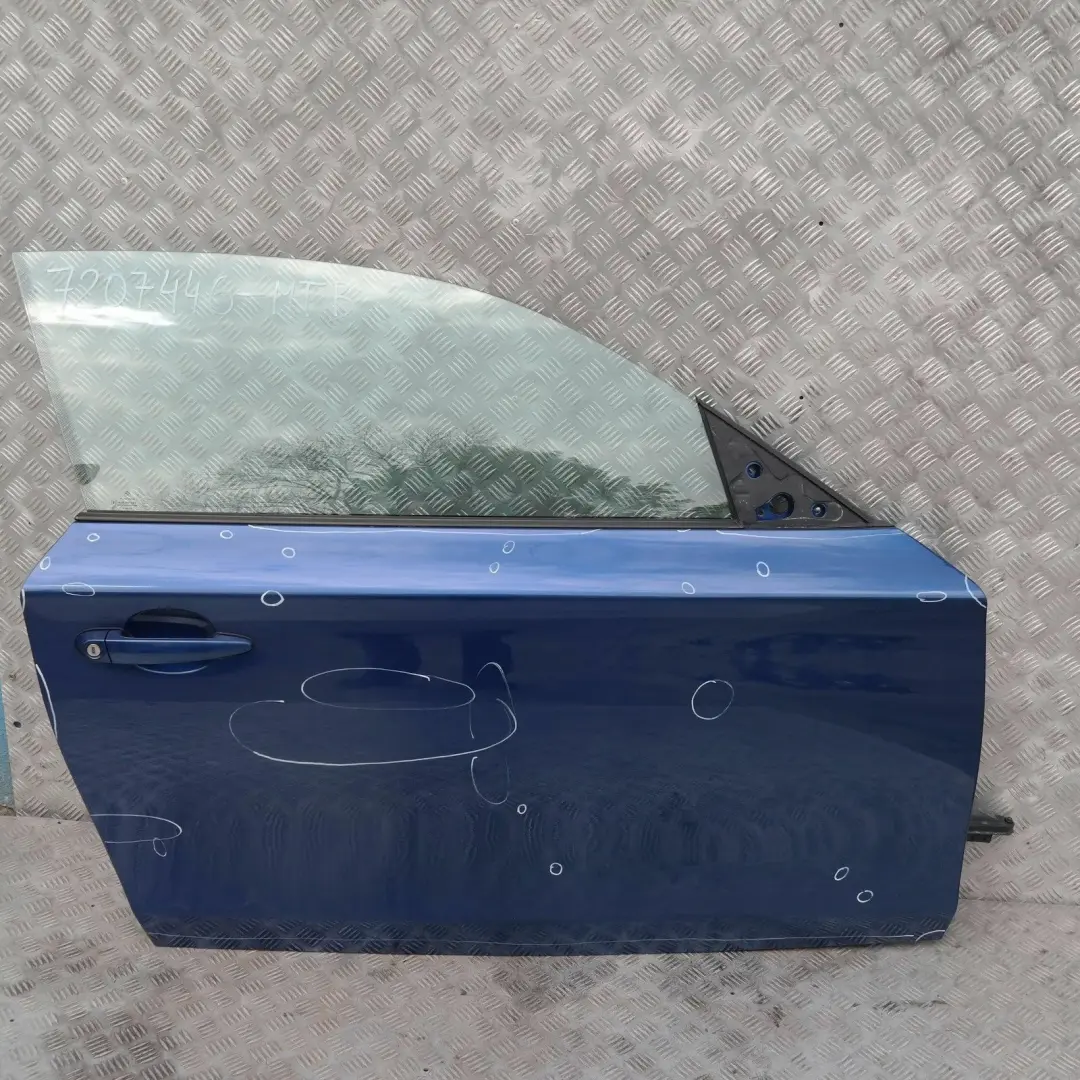 Door Front Right O/S Montegoblau Blau Blue - A51 to BMW 1 SERIES E81 E82 E88 with Part number 7207446-MTB BMW 1 SERIES E81 E82 E88 Door Front Right O/S Montegoblau Blau Blue - A51 - SKU 7207446-MTB - Part number 7207446-MTB