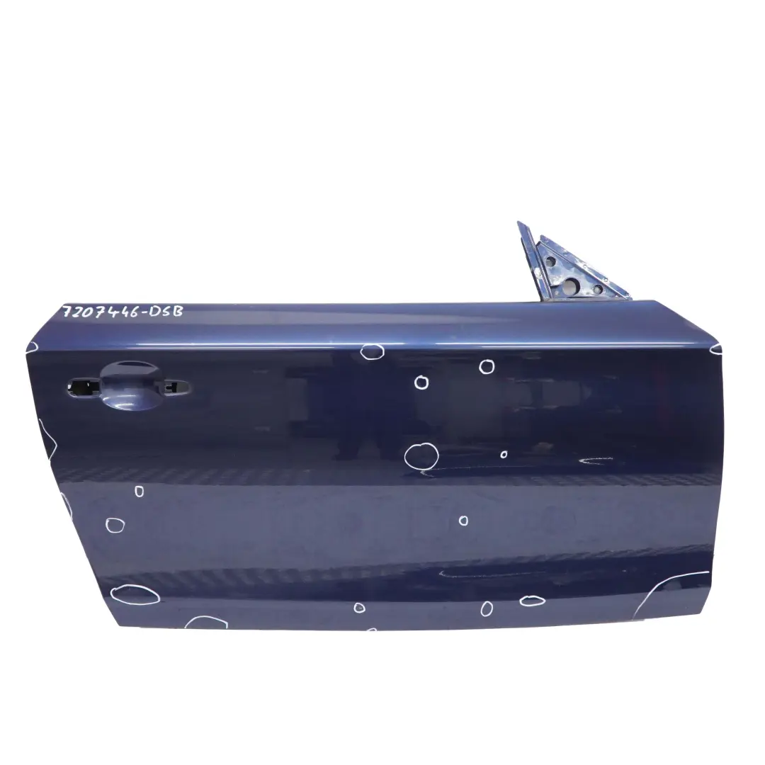 BMW E81 E82 E88 Puerta Delantera Derecha Tiefseeblau Deep Sea Blue - A76 - SKU 7207446-DSB - Número de pieza 7207446