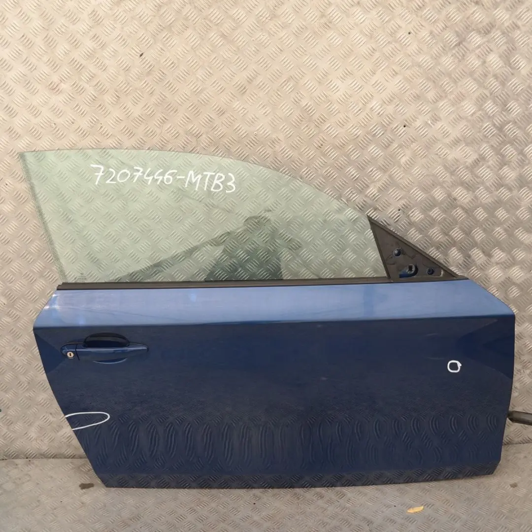 Door Front Right O/S Montegoblau Montego Blau Blue to BMW 1 SERIES 3 E81 E82 E88 with Part number 7207446 BMW 1 SERIES 3 E81 E82 E88 Door Front Right O/S Montegoblau Montego Blau Blue - SKU 7207446-MTB3 - Part number 7207446