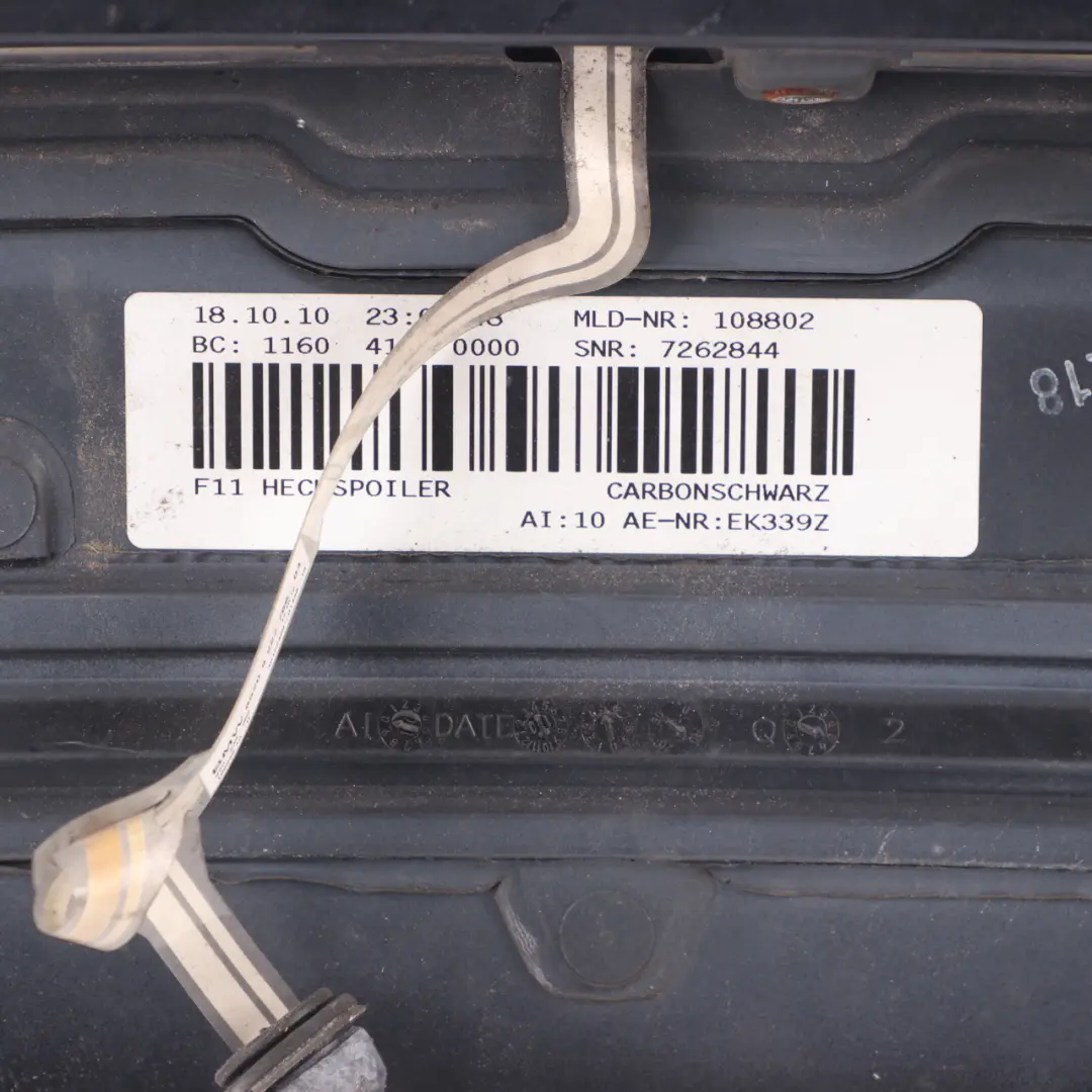 Boot Lid Tailgate Rear Spoiler Carbonschwarz Metallic Black - 416 to BMW F11 with Part number 7207511 BMW F11 Boot Lid Tailgate Rear Spoiler Carbonschwarz Metallic Black - 416 - SKU 7207511-CAR1 - Part number 7207511