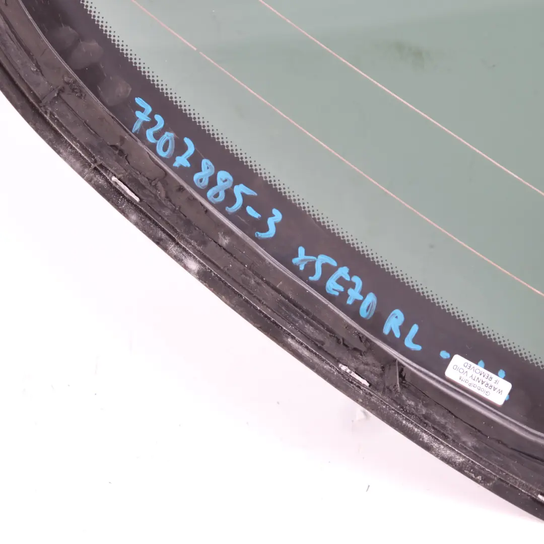 Side Window Black Glass Gasket Rear Left N/S AS3 Heated to BMW X5 E70 with Part number 7207885 BMW X5 E70 Side Window Black Glass Gasket Rear Left N/S AS3 Heated - SKU 7207885-3 - Part number 7207885