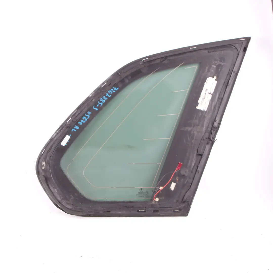 Side Window Black Glass Gasket Rear Left N/S AS3 Heated to BMW X5 E70 with Part number 7207885 BMW X5 E70 Side Window Black Glass Gasket Rear Left N/S AS3 Heated - SKU 7207885-3 - Part number 7207885