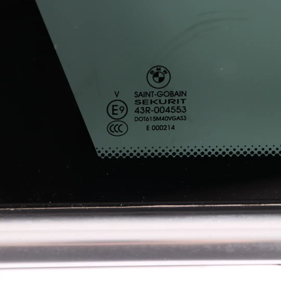 BMW X5 E70 Ventana Lateral Negro Vidrio Junta Aluminio Trasero Izquierdo AS3 - SKU 7207885 - Número de pieza 7207885