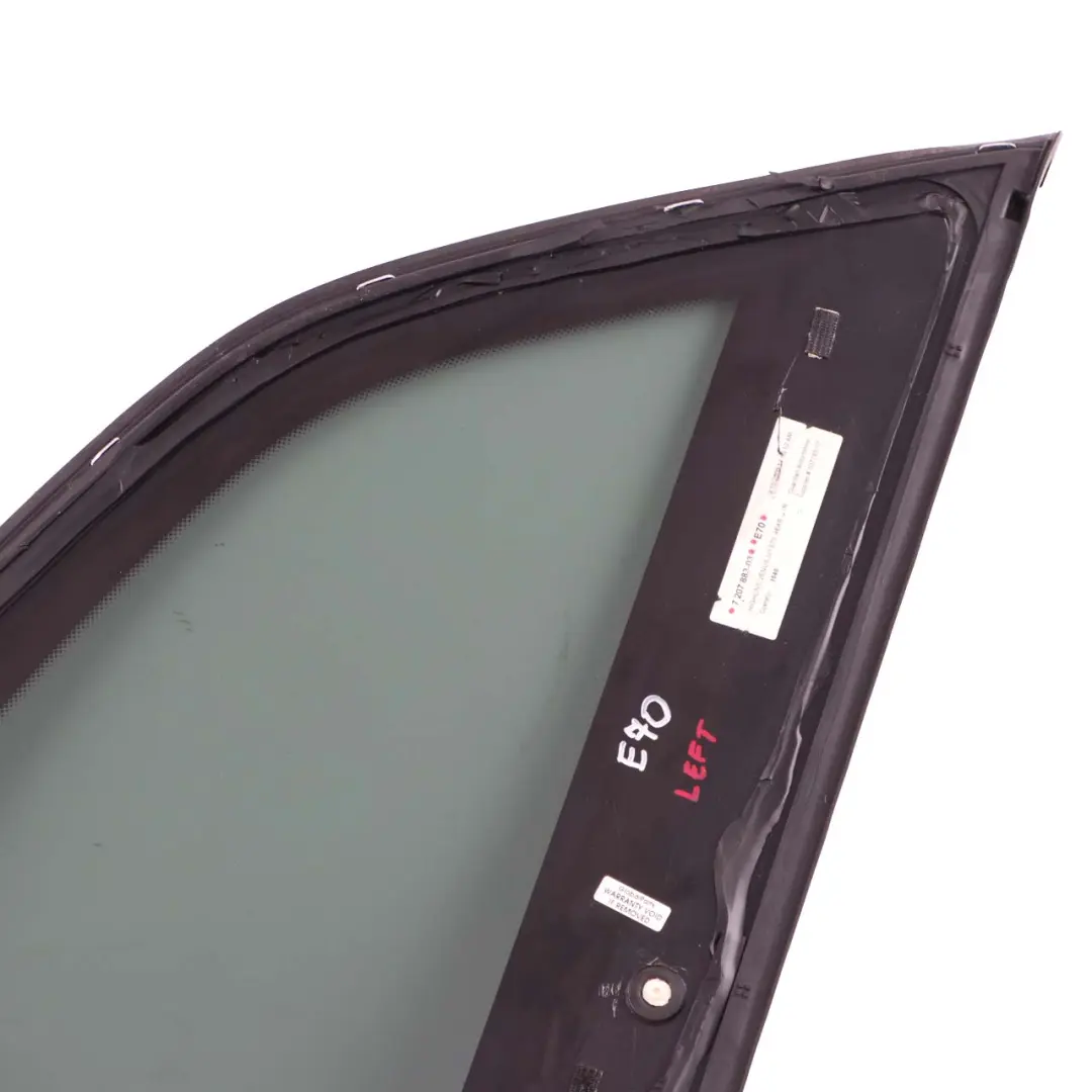 BMW X5 E70 Finestrino Laterale Nero Vetro Alluminio Posteriore Sinistro AS3 - SKU 7207885 - Numero di parte 7207885