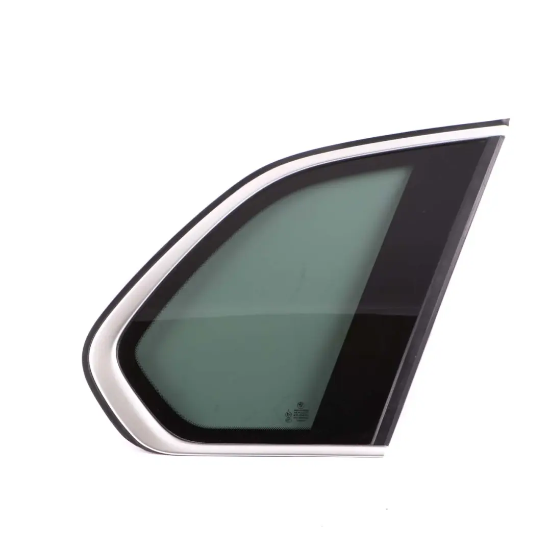 BMW E70 Ventana Lateral Negro Vidrio Junta Aluminio Trasero Derecho AS3 7207884 - SKU 7207886-1 - Número de pieza 7207886